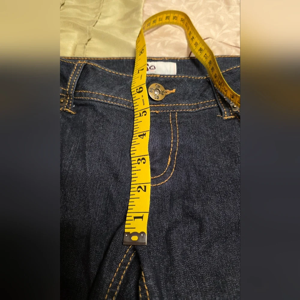 SO Low Rise Bootcut Jeans Size 7 Short Dark Wash Juniors Petite Denim Classic